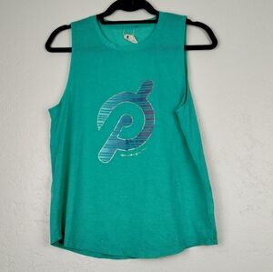 Peloton x Spiritual Gangster Green Women's Tank Top Size Medium Logo Cycling